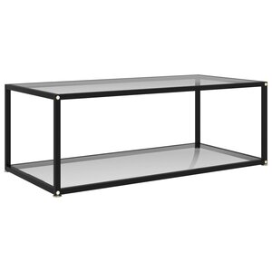 vidaXL Table basse Transparent 100x50x35 cm Verre trempé