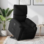 vidaXL Fauteuil inclinable noir tissu