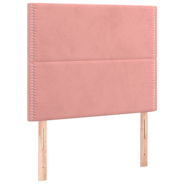 vidaXL Têtes de lit 2 Pièces Rose 90x5x78/88 cm Velours