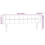 vidaXL Tête de lit avec oreilles Noir 203x23x78/88 cm Velours