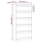 vidaXL Bibliothèque/Séparateur de pièce Sonoma gris Bois d'ingénierie