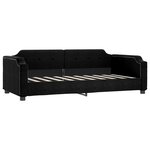 vidaXL Lit de jour avec lit gigogne noir 90x190 cm tissu