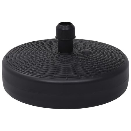 vidaXL Socle de parasol Rempli de sable/d'eau 24 L Noir