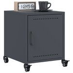 vidaXL Tables de chevet 2 Pièces anthracite 36x39x43 5 cm acier