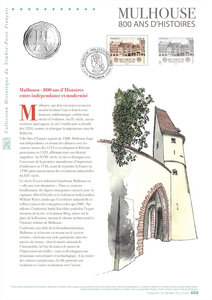 Document philatélique - Mulhouse - 800 ans d'histoires