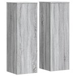 vidaXL Supports pour plantes 2 Pièces sonoma gris bois d'ingénierie