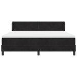 Lit Box Spring vidaXL avec Matelas Noir 180x200 cm Velours