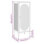 vidaXL Buffet noir 40x35x105 cm verre et acier