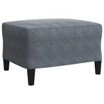 vidaXL Ensemble de canapés 3 Pièces avec coussins Gris foncé Velours