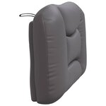 vidaXL Coussin de tête de lit gris 90 cm similicuir