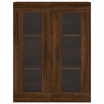 vidaXL Armoires murales 2 Pièces chêne marron bois d'ingénierie