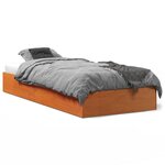 vidaXL Cadre de lit sans matelas cire marron 90x190 cm bois pin massif