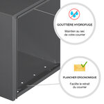 Boîte aux lettres cubysm 1 porte gris anthracite ral 7016m