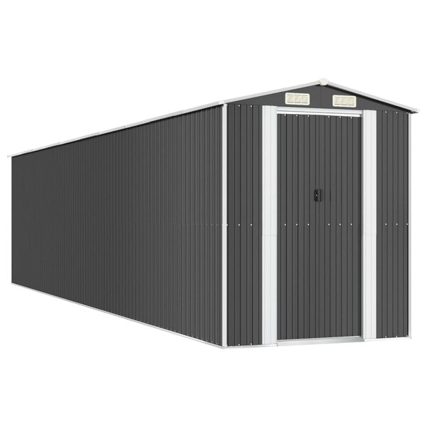 vidaXL Abri de jardin Anthracite 192x855x223 cm Acier galvanisé