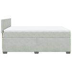 vidaXL Sommier à lattes de lit et matelas Gris clair 160x200cm Velours