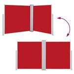 vidaXL Auvent latéral rétractable Rouge 100 x 600 cm