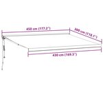 vidaXL Auvent rétractable anthracite et blanc 4 5x3 m tissu/aluminium