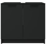 vidaXL Armoire de salle de bain Noir 64 5x33 5x59 cm Bois d'ingénierie