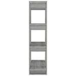 vidaXL Bibliothèque/Séparateur de pièce Sonoma gris 80x30x123 5 cm
