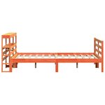 vidaXL Cadre de lit sans matelas cire marron 120x200cm bois pin massif
