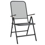 vidaXL Ensemble à manger de jardin 9 Pièces anthracite métal maille