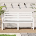 vidaXL Banc de jardin blanc 159 5x48x91 5 cm bois massif de pin