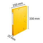 Boite De Classement Cartobox Dos 25mm Carte Lustrée - A4 - Jaune - X 25 - Exacompta