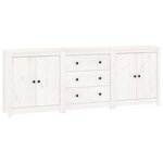 vidaXL Buffet Blanc 210x35x80 cm Bois massif de pin