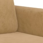 vidaXL Canapé à 2 places Marron 120 cm Velours