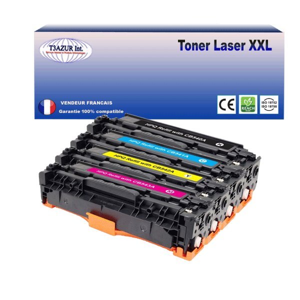 T3AZUR - Lot de 4 Toners compatibles avec Canon 716/731 pour Canon LBP-5050 LBP-5050N LBP-7100Cn LBP-7110Cw (Noir+Couleur)