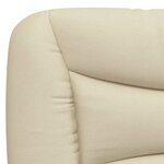 vidaXL Lit avec matelas crème 200x200 cm tissu