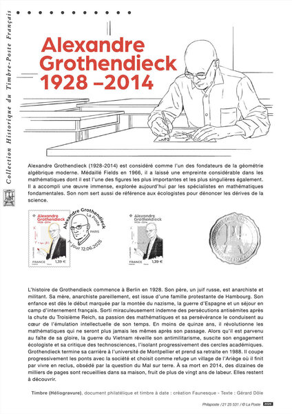 Document philatélique - Alexandra Grothendieck