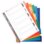 Intercalaires Carte Lustrée 225g Avec Onglets Renforcés - 6 Positions - A4 - Couleurs Assorties - X 25 - Exacompta