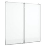 vidaXL Tableau blanc magnétique pliable 100x100x1 7 cm aluminium