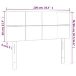 vidaXL Tête de lit Noir 100x5x78/88 cm Tissu