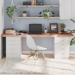 vidaXL Dessus de table marron clair bois chêne massif traité