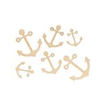 60 mini décorations en bois - Ancres de bateau