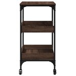 vidaXL Chariot de cuisine chêne marron 60x41x80 5 cm bois d'ingénierie