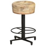 vidaXL Tabourets de bar lot de 2 52 cm bois de manguier massif