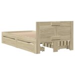 vidaXL Cadre de lit tête de lit chêne sonoma 90x190 cm bois ingénierie