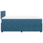 vidaXL Sommier à lattes de lit et matelas bleu 120x200 cm velours