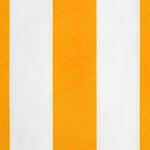 vidaXL Tissu de remplacement de cantonnière d’auvent jaune blanc 3 5 m
