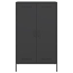 vidaXL Buffet haut noir 68x39x113 cm acier