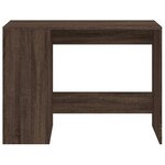 Bureau table poste de travail meuble d'ordinateur informatique étude chêne 102 x 50 x 75 cm bois d'ingénierie brun 02_0023605