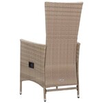 vidaXL Chaises d'extérieur 2 Pièces avec coussins Résine tressée Beige