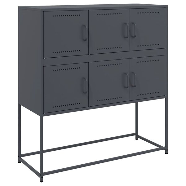 vidaXL Buffet anthracite 100 5x39x107 cm acier laminé à froid