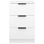 vidaXL Tables de chevet 2 Pièces Blanc 40x36x65 cm