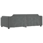 vidaXL Lit de jour avec lit gigogne gris foncé 90x200 cm tissu