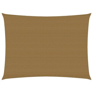 Vidaxl voile d'ombrage 160 g/m² taupe 6x7 m pehd