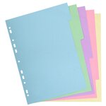 Intercalaires Carte Pastel 170g Forever 5 Positions - A4 - Couleurs Assorties - X 50 - Exacompta
